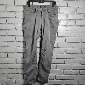 DU/ER Pants Mens 32x32 Slim Fit 5 Pocket Lightweight Faded Work Grey